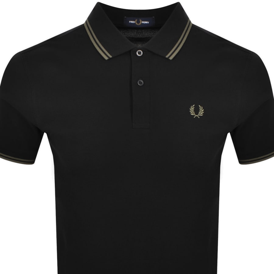 Fred Perry Twin Tipped Polo T Shirt Black | Mainline Menswear us